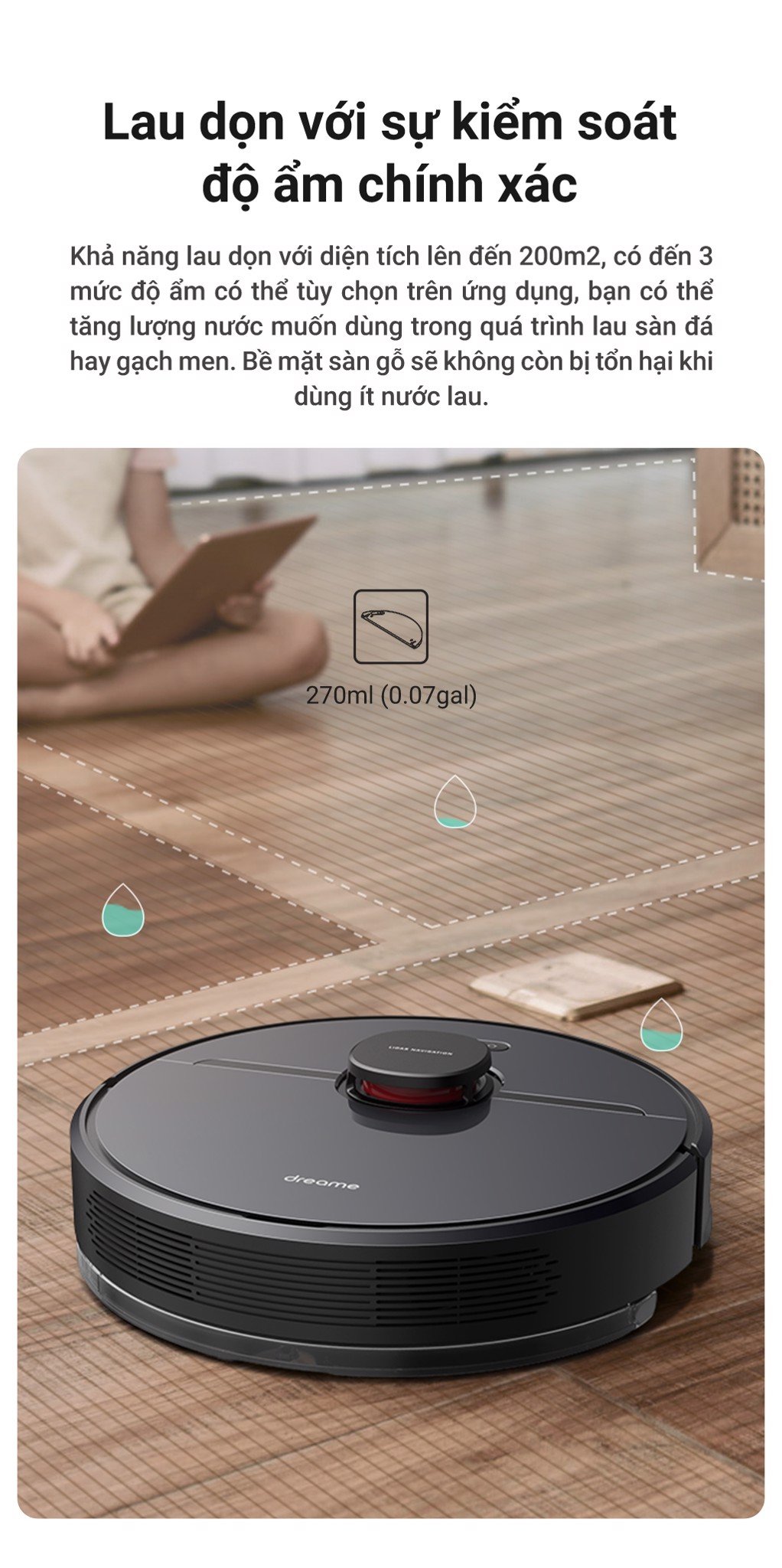 Máy hút bụi, lau sàn thông minh Dreame D9 Pro